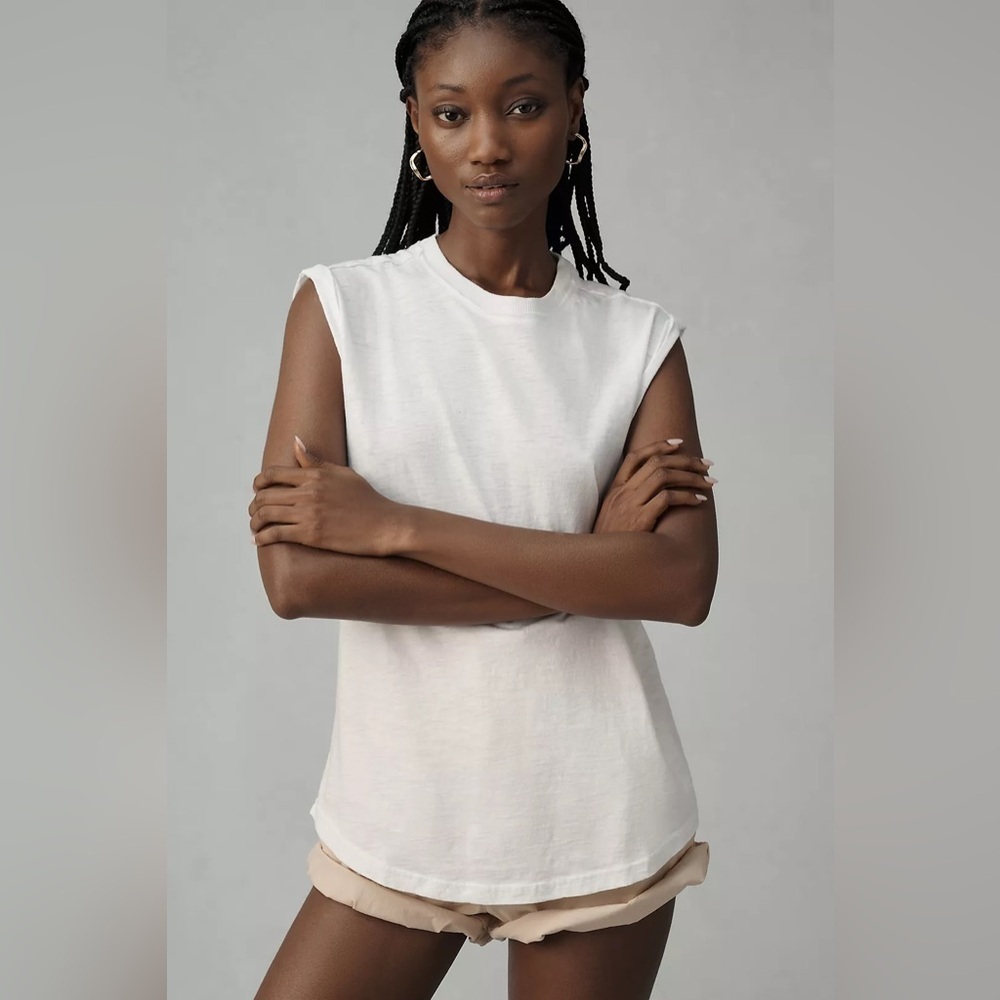 Pilcro by Anthropologie The Vinnie cotton Sleeve Tank - Picture 3 of 7